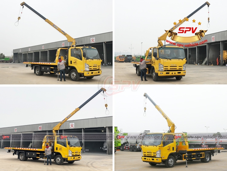 Road Wrecker Truck with Crane ISUZU - Crane Movement Road Wrecker Truck with Crane ISUZU - Crane Movement